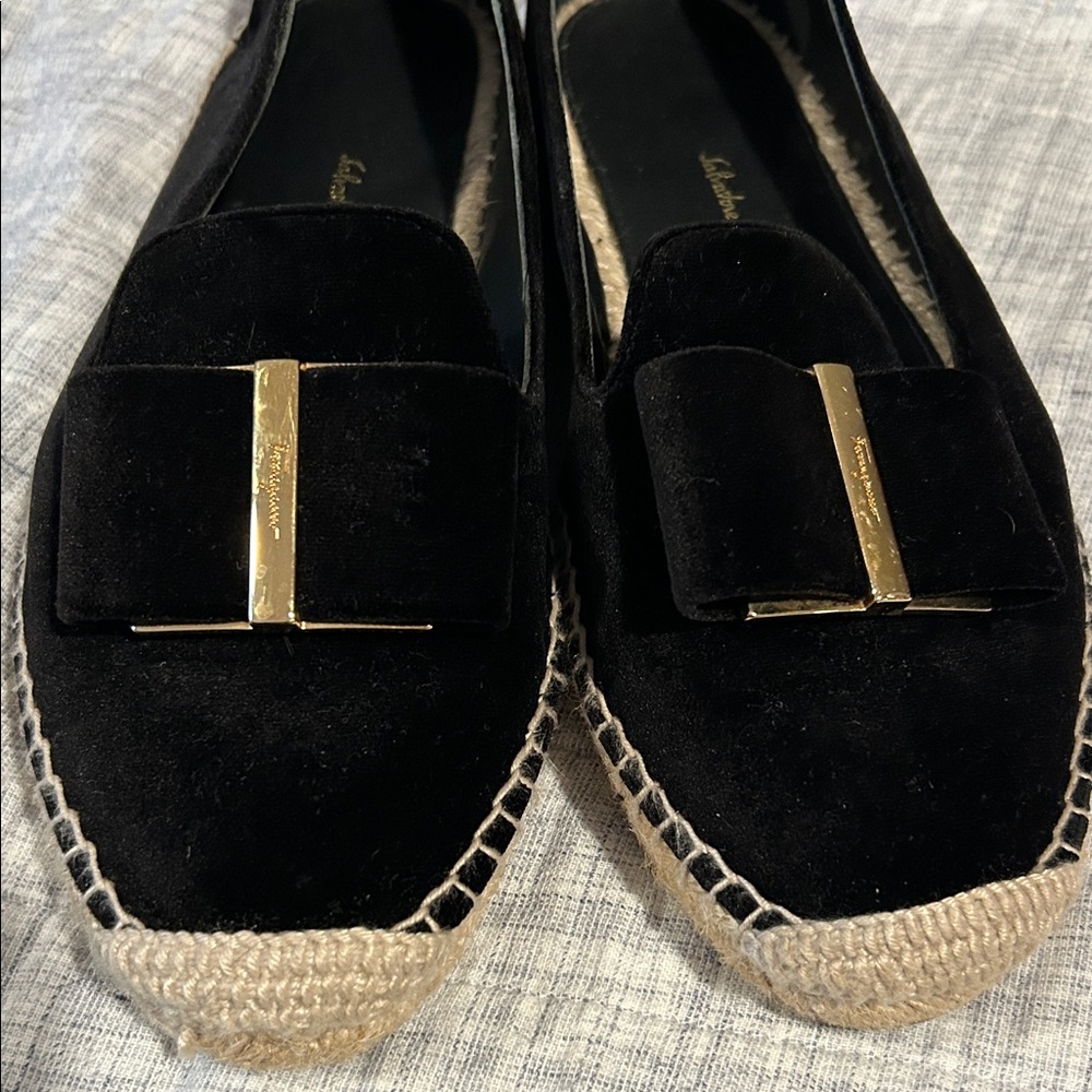 Salvatore Ferragamo Black Espadrilles